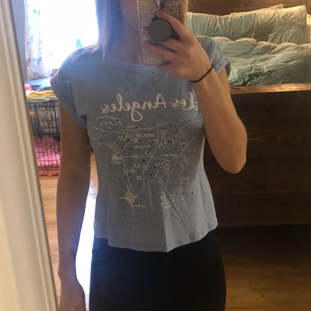 LA Hearts crop top